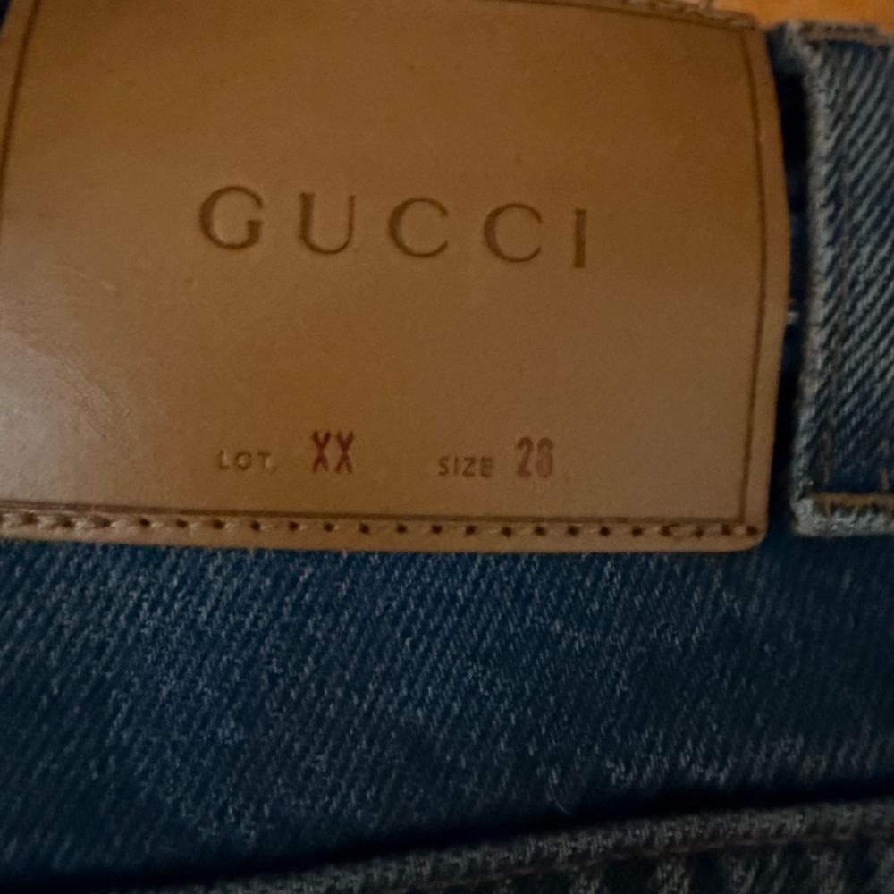 Gucci embroidered dragon denim jeans - Picture 8 of 10